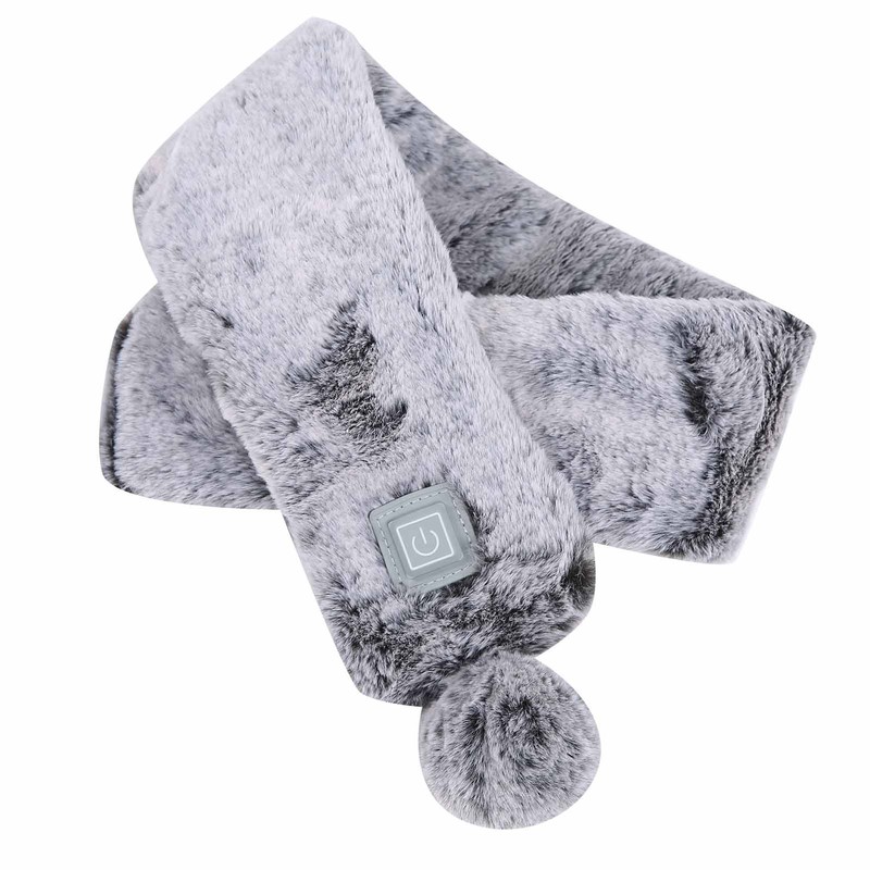 Electric Heated Scarf USB Plush Neck Scarf Graphene Warm Temperature