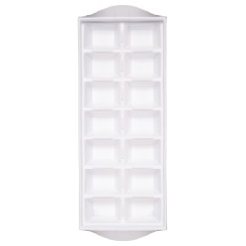 KitchenCraft Easy Release Ice Cube Tray, Stackable Ice Tray for Freezer, Plastic, 32 x 12 cm (12.5 x 4.5), White
