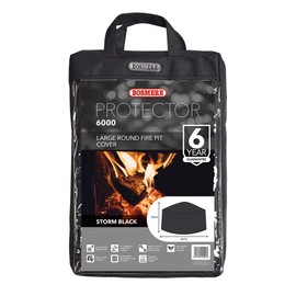 Bosmere Protector 6000 | Large Round Firepit Cover | D 84cm H 50cm | 100% Waterproof, UV Protected, Heavy Duty 600D | 6 Year Guarantee | D765