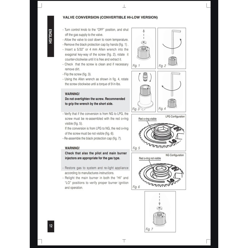 All Pro Fireplace Replacement SIT Natural or Propane Gas Control