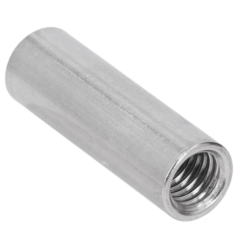 5PCS M12 Cylindrical Coupling Nuts 304 Stainless Steel Female Thread