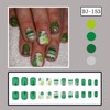 24Pcs St. Patrick's Day Press on Nails Short Square Shamrock
