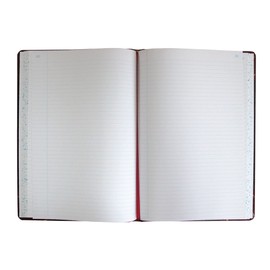 Boorum & Pease® Account Record Book, 8 5/8" x 14 1/8", Record Ruled, 300 Pages, Black/Red