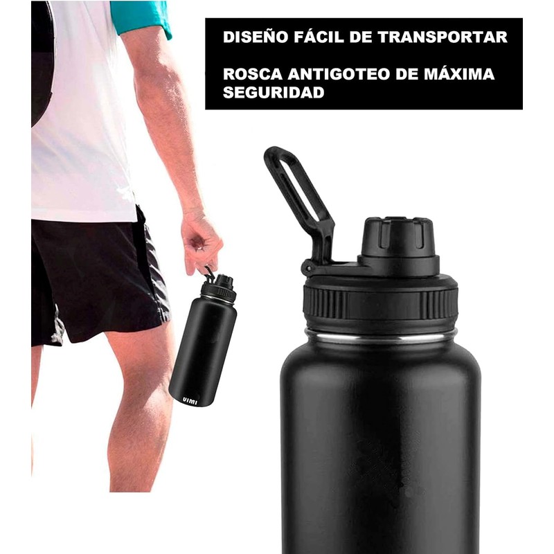 Termo de Acero Inoxidable 1.2 Lt Botella para Agua Fria