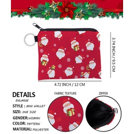 FAVORTALK Make Up Bag Small Leopard Pint Cosmetic Bags Small Coin Bag with Zip Wallet Canvas Coin Holder Purse Organizer Pouches for Women and Girls Mini Coin Purse, 3319