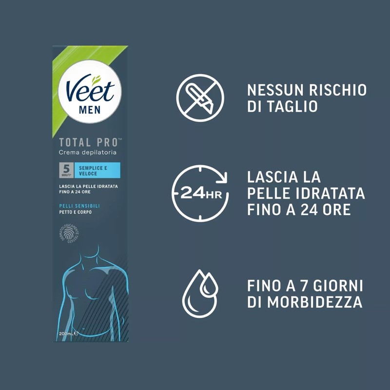 2 x Veet Men Total Pro Breast and Body Hair