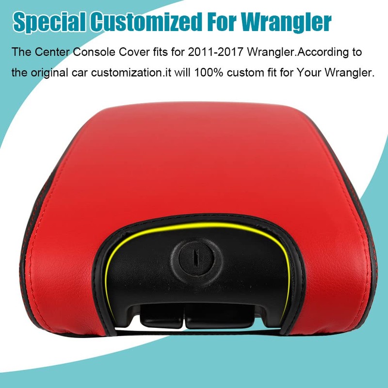 LEXLEY Center Console Pad Armrest Box Cover Waterproof Anti-Scratch Leather