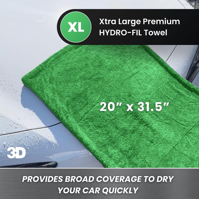 3D Hydro-FIL XL | Professional Grade Microfiber Towel | Extra