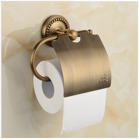 LEASYLIFE Brass Bathroom Towel Storage Rack, Wall Mounted Bathroom Towel Hook, Toilet Paper Holder, Gold Bathroom Accessories(Paper Towel holder01)