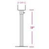 Mayset 1Pack 3.6" Saddle Stainless Steel Roof Riser for Patio