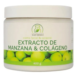 Crema facial 400 g extracto de manzana y colágeno | nutre y reafirma día/noche