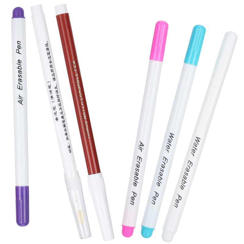 Air Erasable Fabric Pen & Water Erasable Pen Set, 6