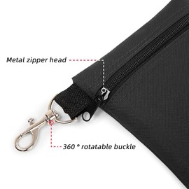 Scott Edward Golf Tee Pouch Travel Gear Professional Zipper Golf Tee/Ball Pouch Bag with Metal Lobster Claw Clip for Valuables and Golf Accessories, Clips to Your Golf Bag for Extra Storage