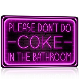 Funny Bathroom Signs Humor Bathroom Wall Decor Please Don't Do Coke In The Bathroom Sign Wall Art Metal Tin Signs 8x12 Inches