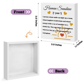 Inspirational Gifts for Women Friends Family Thank You Gifts for Coworker Employee Leader Appreciation Gifts for Teacher Mentor Doctor Nurse Human Sunshine Home Office Desk Sign Decor