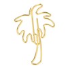 50 Pcs Paper Clips Portable Mini Cute Golden Coconut Tree