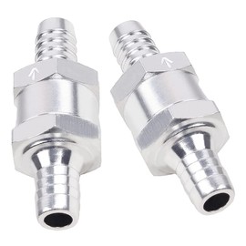 Joywayus 5/16" Fuel Non Return One Way Check Valve Petrol Diesel Aluminum (Pack of 2)