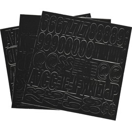 The Hillman Group 847212 1-Inch Die-Cut Letters/Numbers Kit, Black