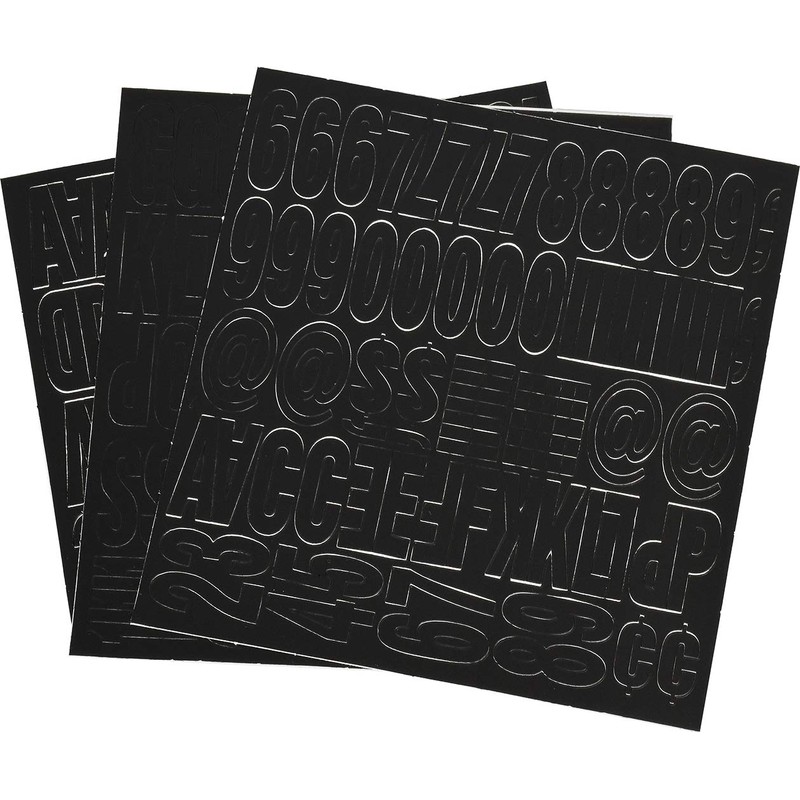 The Hillman Group 847212 1-Inch Die-Cut Letters/Numbers Kit, Black