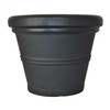 Tusco Products RR135BK Rolled Rim Garden Pot Planter, Black