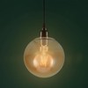 Glass Globe Lamp Shade Amber Round Lamp Cover Globes Transparent