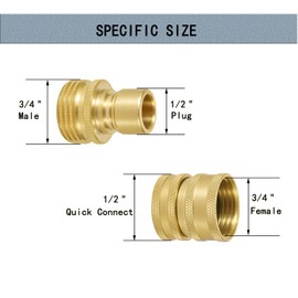 YuanTenhwy Pressure Washer Quick Connect Kit, Quick Disconnect Kit, M22 Swivel to 3/8'' Quick Connect, 3/4" to Quick Release,Sandblasting Kit，8PCS