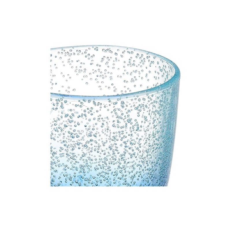 Abode Homewares Design DK22921 OCEANIC OMBRE Short Stem Glass Goblet,