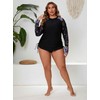 Halcurt Plus Size Rash Guard for Women UPF 50+ Zip