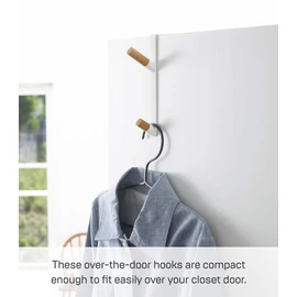 Yamazaki 5171 Door Hanger, White, Approx. W 0.6 x D 3.8 x H 7.1 inches (1.5 x 9.8 x 18 cm), Tower, Easy to Hang Hat or Bag