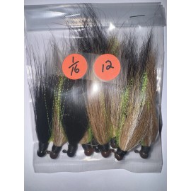 Unbranded Hair Jigs , Lead Free.  Pure Tin. 1/16 Oz, Dozen.