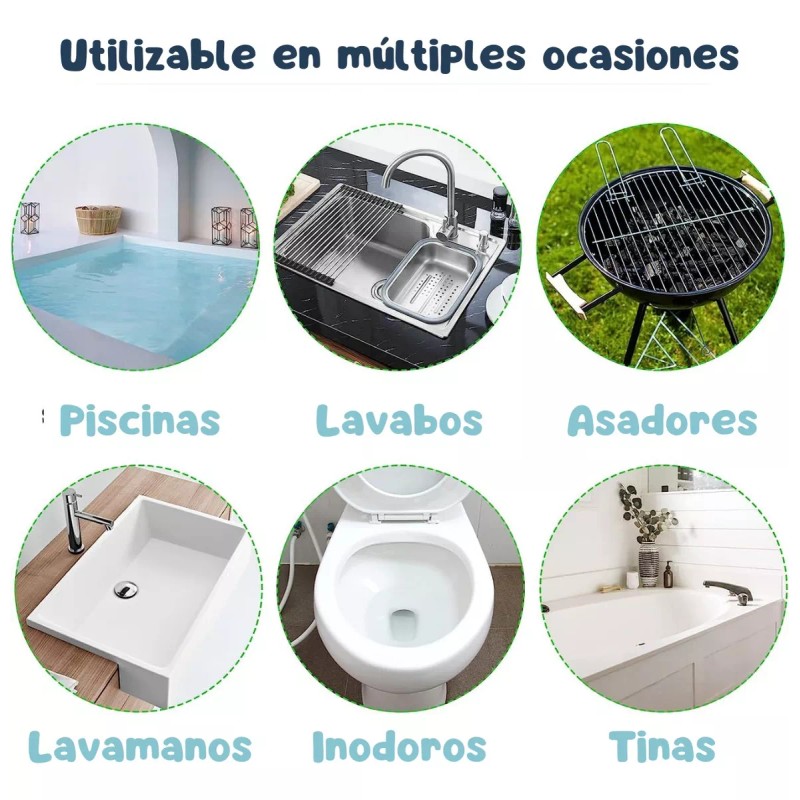 Veraly 10 Pzs Limpieza Inodoro Piedra Pómez Cepillo Elimina Sarro