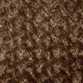Ruth Brown Cuddle Minky Rosette Soft Faux Fur Fabric by The Yard - 10083