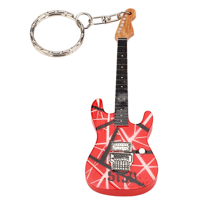 Guitar Keychain Portable Cute Mini Guitar Pendant Key Chain Ring