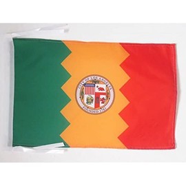 AZ FLAG Los Angeles Flag 18'' x 12'' Cords - Los Angeles City - California Small Flags 30 x 45cm - Banner 18x12 in