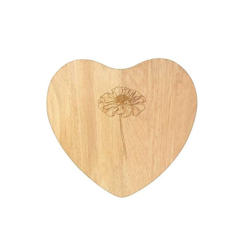 'Marigold Glory Flower ' Wooden Heart Shaped Chopping/Cutting Board (WB00080940)