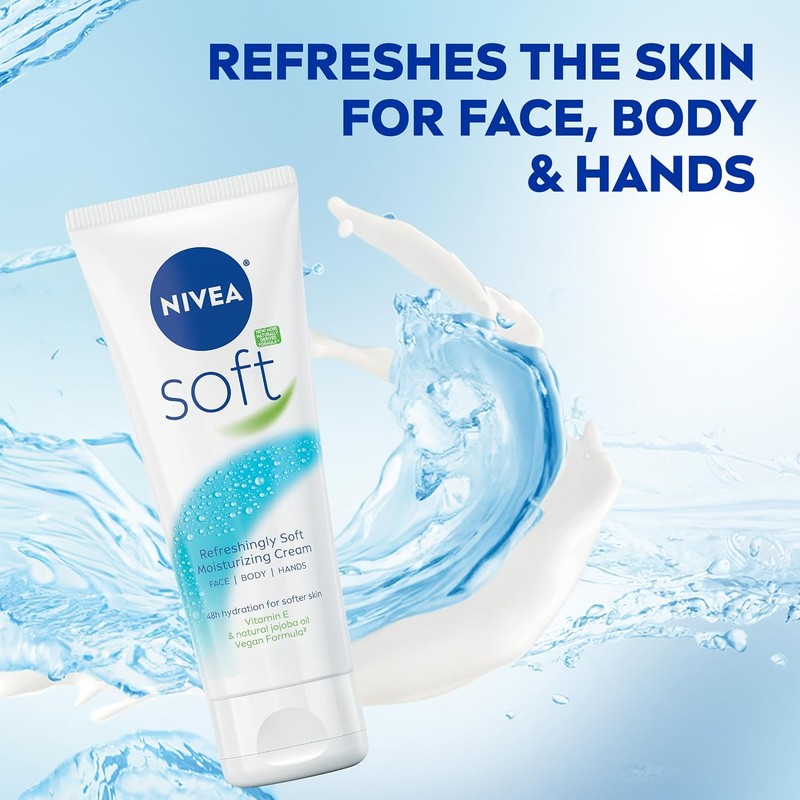 NIVEA Soft Moisturizing Creme, 2.6 Ounce (Pack of 3)