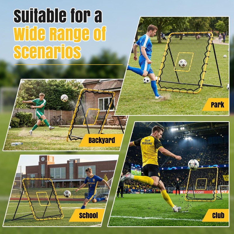 3.7 x 4.8FT Soccer Baseball Rebounder Net, Softball Lacrosse Pitch