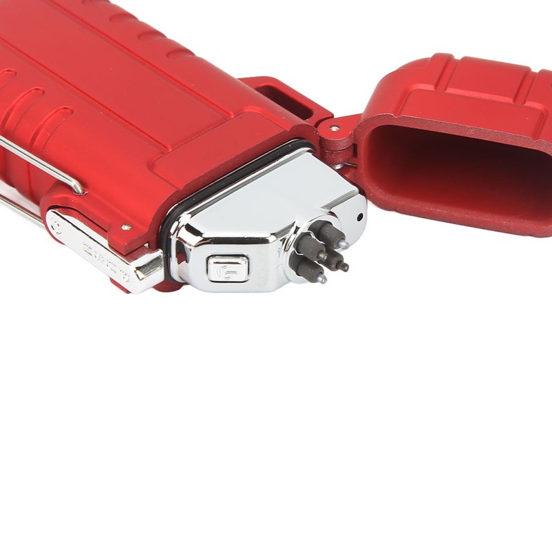 Outdoor Double Arc Electric Lighter Portable Waterproof Flashlight Lighter Charging