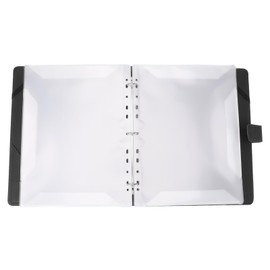 Music Folder, Portable, PU Leather, PVC Folder, A4, Music Folder with Page Numbers for Band, Orchestra, Choir (BLACK)