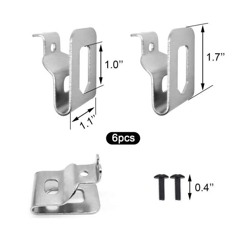 FTONOM5 6pcs Replacement Belt Clip Hooks and Matching Screws Power