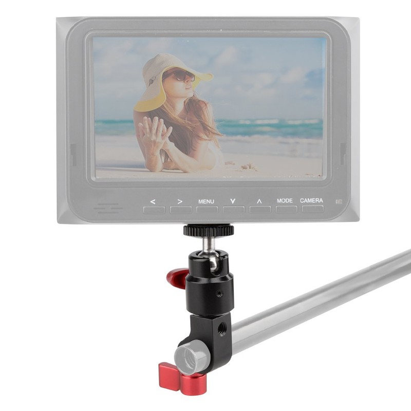 CAMVATE 15mm Rod Clamp & Ball Head Mount Adapter with