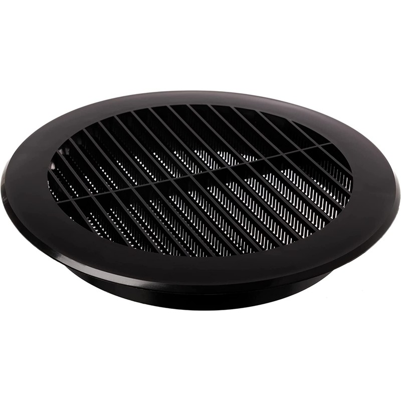 Ø 150mm / 6 inch Black Plastic Ventilation Grille -