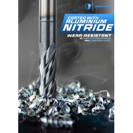 ARMOUR TOOLING – 3mm x 4mm Tungsten Carbide End mill Set – 4 Flute Sharp Corner Milling Cutter – 5 Pack – CNC Milling Tool - for Alloy Steels - For Roughing And Finishing