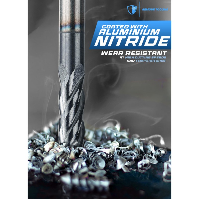 ARMOUR TOOLING – 3mm x 4mm Tungsten Carbide End mill
