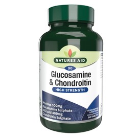 Natures Aid Natures Aid Glucosamine Sulphate 500mg & Chondroitin 400mg - High Potency Joint Supplement - Supports Mobility, Flexibility, Cartilage & Collagen Health - Vegan, Gluten-Free, Non-GMO - 60 Capsules