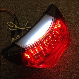 HTT Group Motocicleta, gris, LED luz trasera luz de freno con indicadores Intermitentes Integrados para Honda 99-00 CBR 600 F4/ 04-06 Honda CBR600 F4I