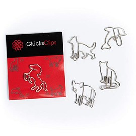 Paper Clips Set, 10 x Paper Clips with 5 Animal Motifs, as Decoration or Bookmark, Paper Clip I Paper Clips, Letter Clip or Bookmark, for Office or Home, S002