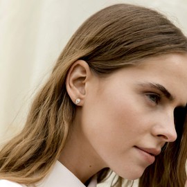 PAVOI 14K Gold Plated Sterling Silver Post Brilliant Round Faux Diamond Tear Earrings - Premium Cubic Zirconia in Yellow Gold