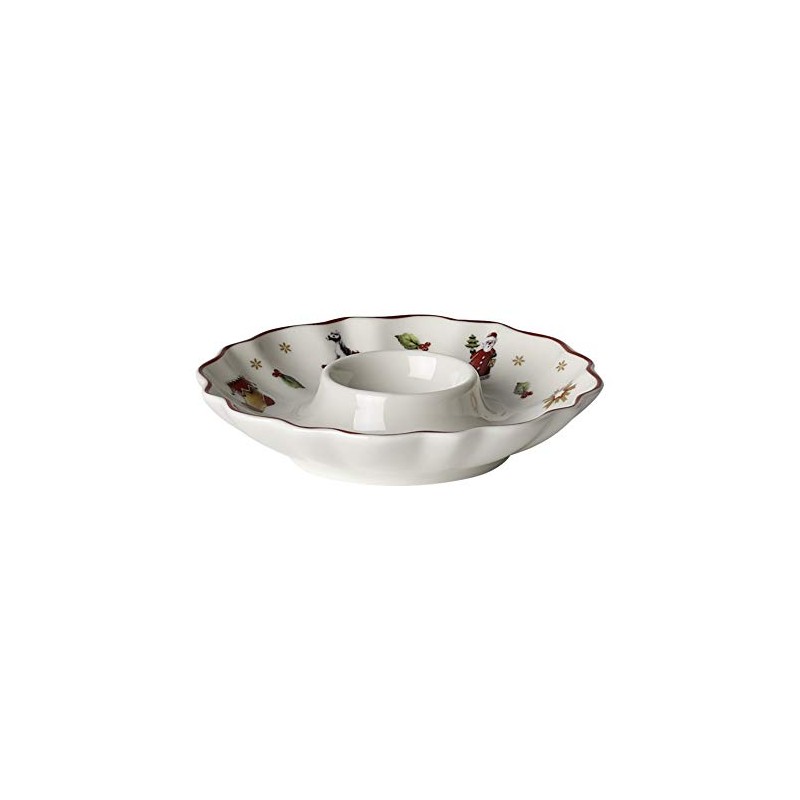 Villeroy & Boch Toy's Delight Coquetier, Porcelaine Premium, Blanc/Rouge/Doré