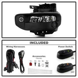 ACANII - For 2019 2020 2021 2022 2023 Ram 1500 LED Bumper Fog Lights Driving Lamps w/Switch Pair Replacement Left+Right